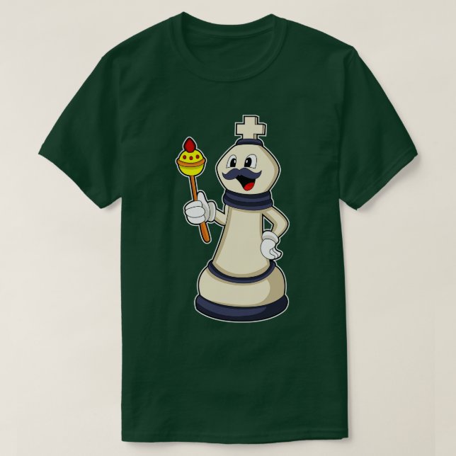 Chess piece King at Chess T-Shirt (Design Front)