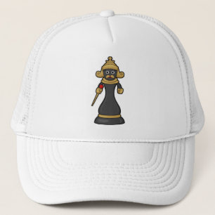 Chess piece King at Chess with Staff Trucker Hat