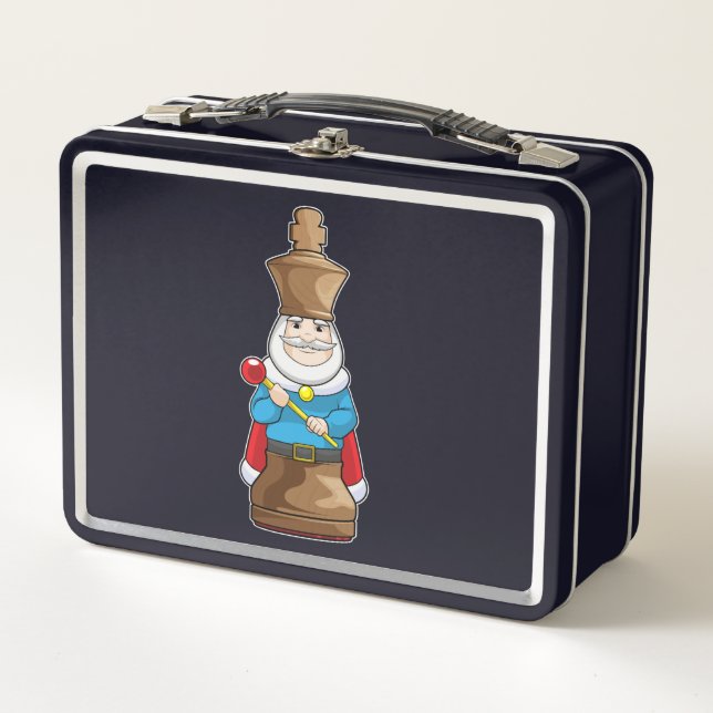 Chess piece King Chess Metal Lunch Box (Front)