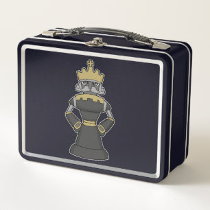 Chess piece King Crown Chess Metal Lunch Box