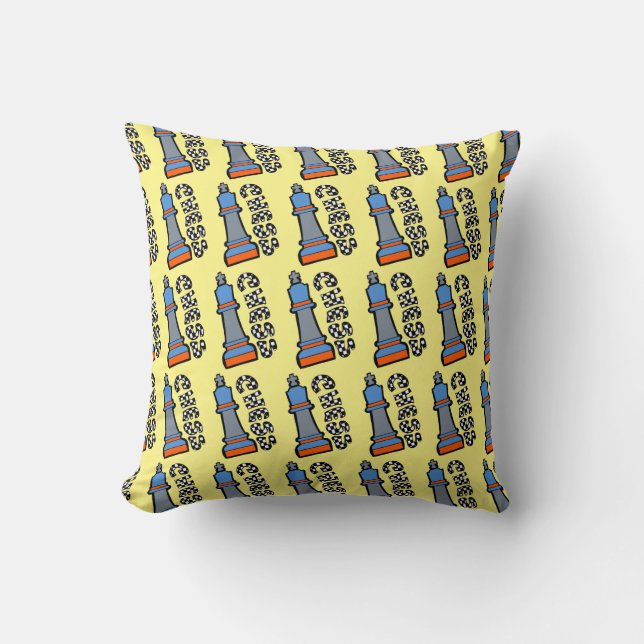 chess piece pattern cushion (Front)