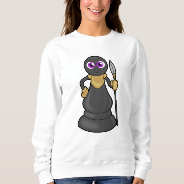 Chess piece Pawn at Chess with Spear Sweatshirt (Front)