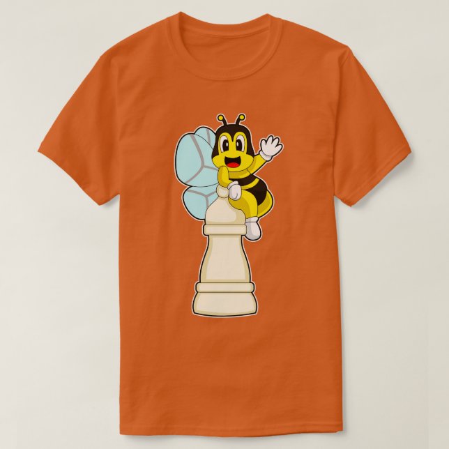 Chess piece Pawn Bee Chess T-Shirt (Design Front)