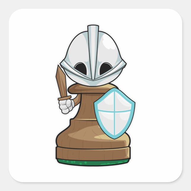 Chess piece Pawn Chess Square Sticker (Front)