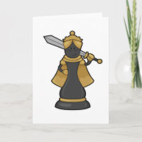 Chess piece Queen at Chess with Sword