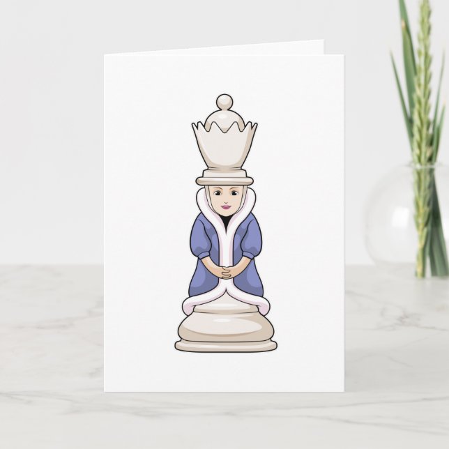 Chess piece Queen Chess Card (Front)