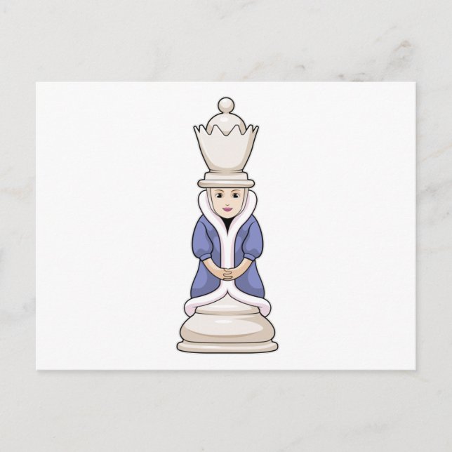 Chess piece Queen Chess Postcard (Front)