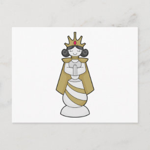 Chess piece Queen Crown Chess Postcard