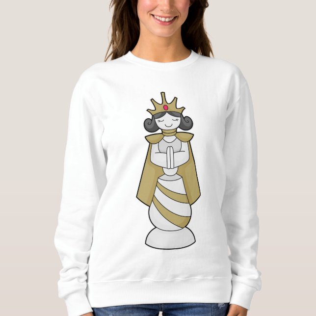 Chess piece Queen Crown Chess Sweatshirt (Front)