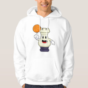 Chess piece Rook at Basketball Sports Hoodie