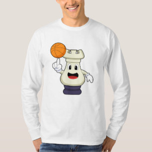 Chess piece Rook at Basketball Sports T-Shirt