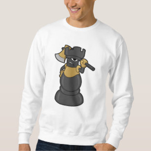 Chess piece Rook at Chess with Axe Sweatshirt
