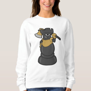 Chess piece Rook at Chess with Axe Sweatshirt