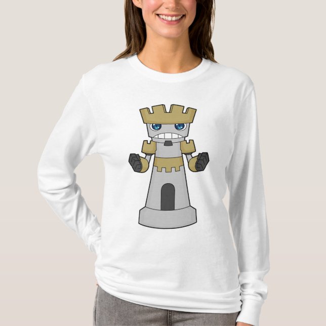 Chess piece Rook Chess T-Shirt (Front)