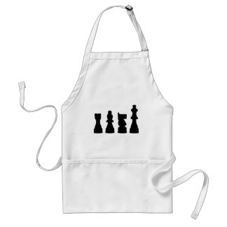 Chess piece silhouette design standard apron
