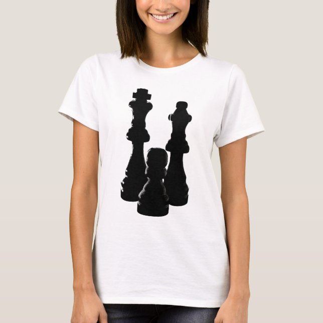 Chess Piece silhouette design T-Shirt (Front)