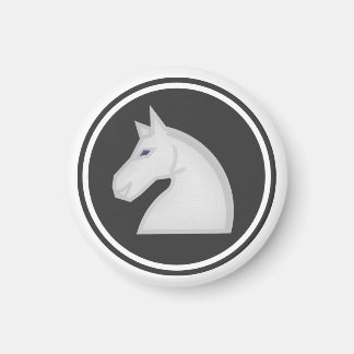 Chess Piece White Knight Magnet