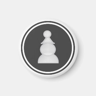 Chess Piece White Pawn Magnet