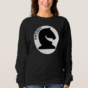Chess Pieces Black Knight Chess Knight Black Chess Sweatshirt
