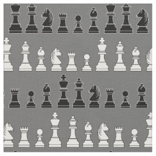 Chess Pieces Board Games Fabric