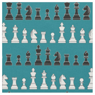 Chess Pieces Board Games Fabric