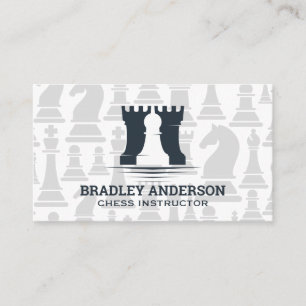 Chess Pieces Castles and Pawns Business Card