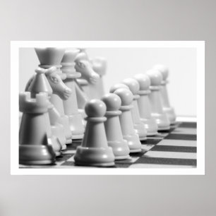 Chess Pieces Close-up Poster