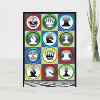 chess pieces greeting card
