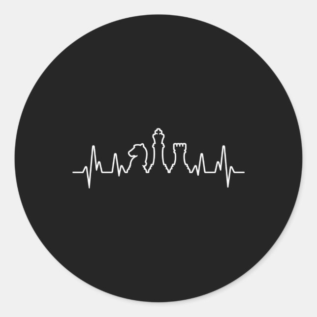 Chess Pieces Hebeat Chess Chess Player Classic Round Sticker (Front)