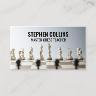 Chess Pieces on Board Business Card