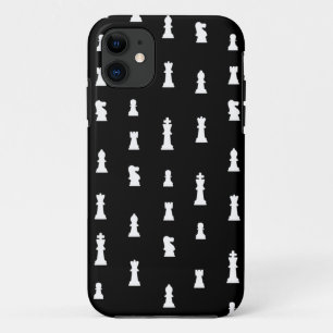 Chess pieces pattern - black and white Case-Mate iPhone case