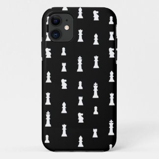 Chess pieces pattern - black and white Case-Mate iPhone case