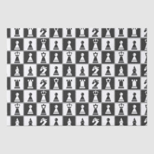 Chess Pieces Pattern Design Tissue Paper