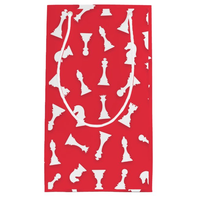 Chess Pieces Pattern - Seamless - Chess Gamers Small Gift Bag (Front)