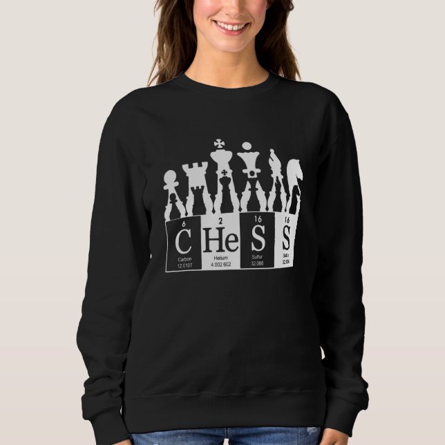 Chess Pieces Periodic Table Elements  For Smart Pe Sweatshirt (Front)