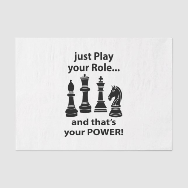 Chess Pieces Player Birthday Tissue Paper (Front)