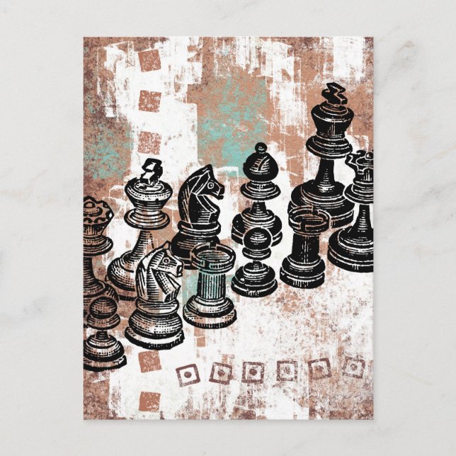 Chess Pieces Postcard (Front)