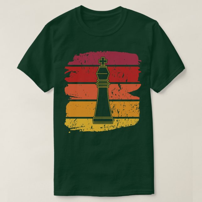 Chess Pieces Retro 4 T-Shirt (Design Front)