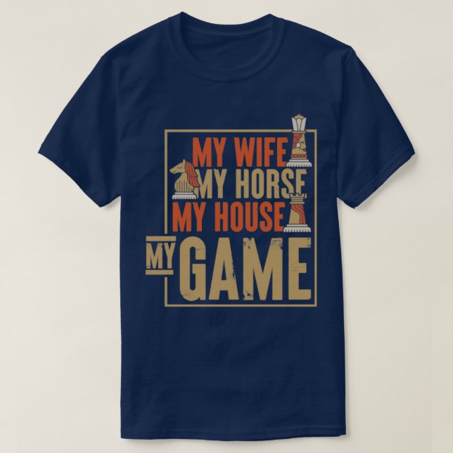 Chess Pieces Strategy Game Gift Chess T-Shirt (Design Front)