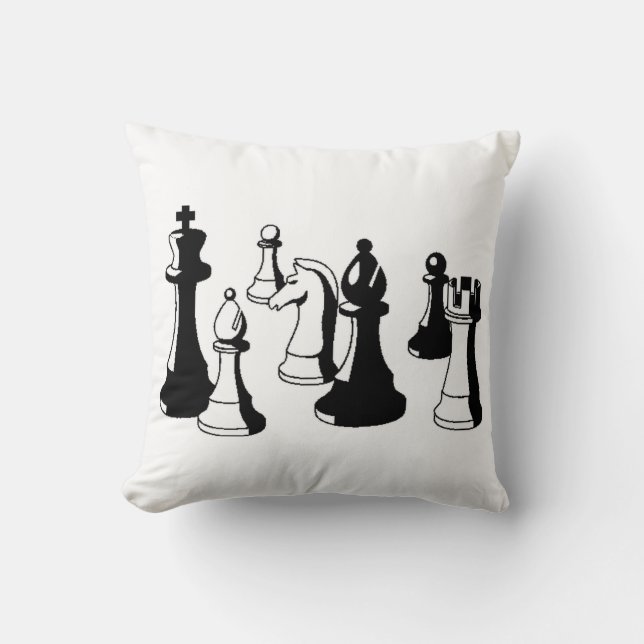 Chess Pieces Vintage Art #2 Cushion (Front)