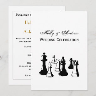 Chess Pieces Vintage Art #2 Invitation