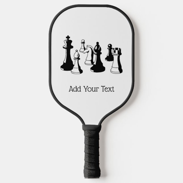 Chess Pieces Vintage Art #2 Pickleball Paddle (Front)