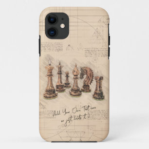 Chess Pieces Vintage Sketch Art. Player Gift Case-Mate iPhone Case