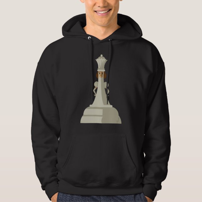 Chess Pieces White Queen Children Board Game Set Hoodie (Front)