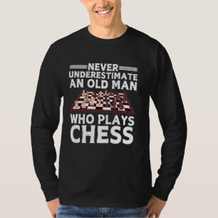 Chess Player Art For Men Dad Grandpa Chess Lover P T-Shirt