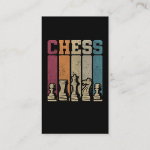 Chess Player Checkmate Vintage Chess Pieces Business Card