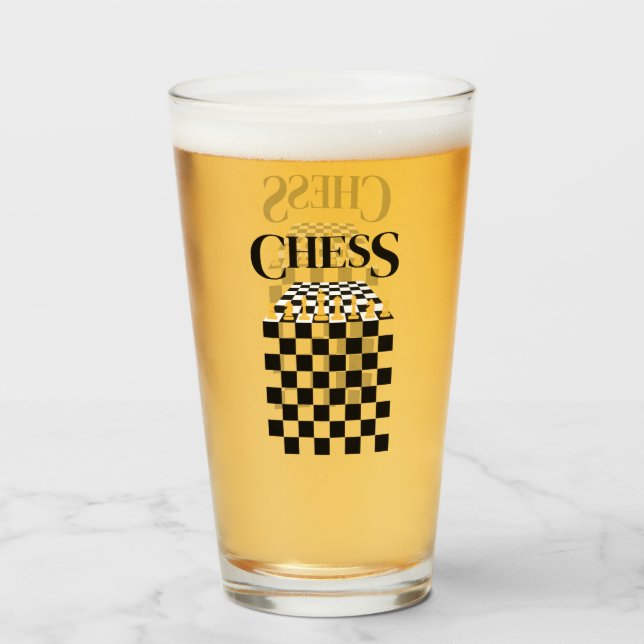 Chess Player, Chess Board Glass (Back Filled)