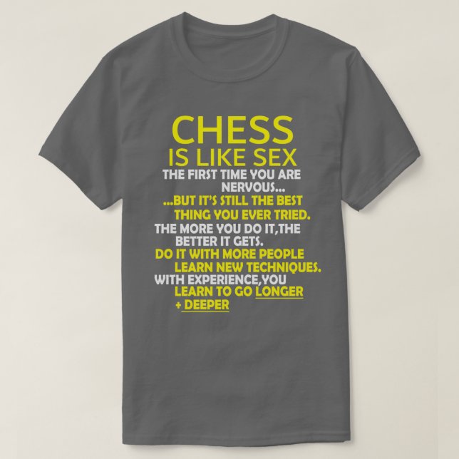 Chess Player Chess Game  T-Shirt (Design Front)
