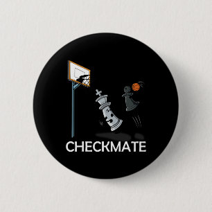 Chess Player Chessboxing And Bysketbyll Lover Chec 6 Cm Round Badge