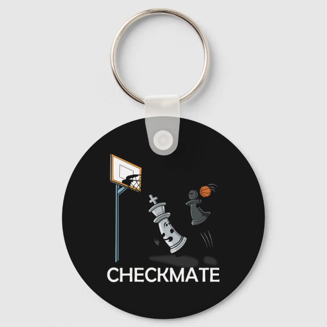 Chess Player Chessboxing And Bysketbyll Lover Chec Key Ring (Front)